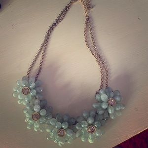 Blue flower necklace